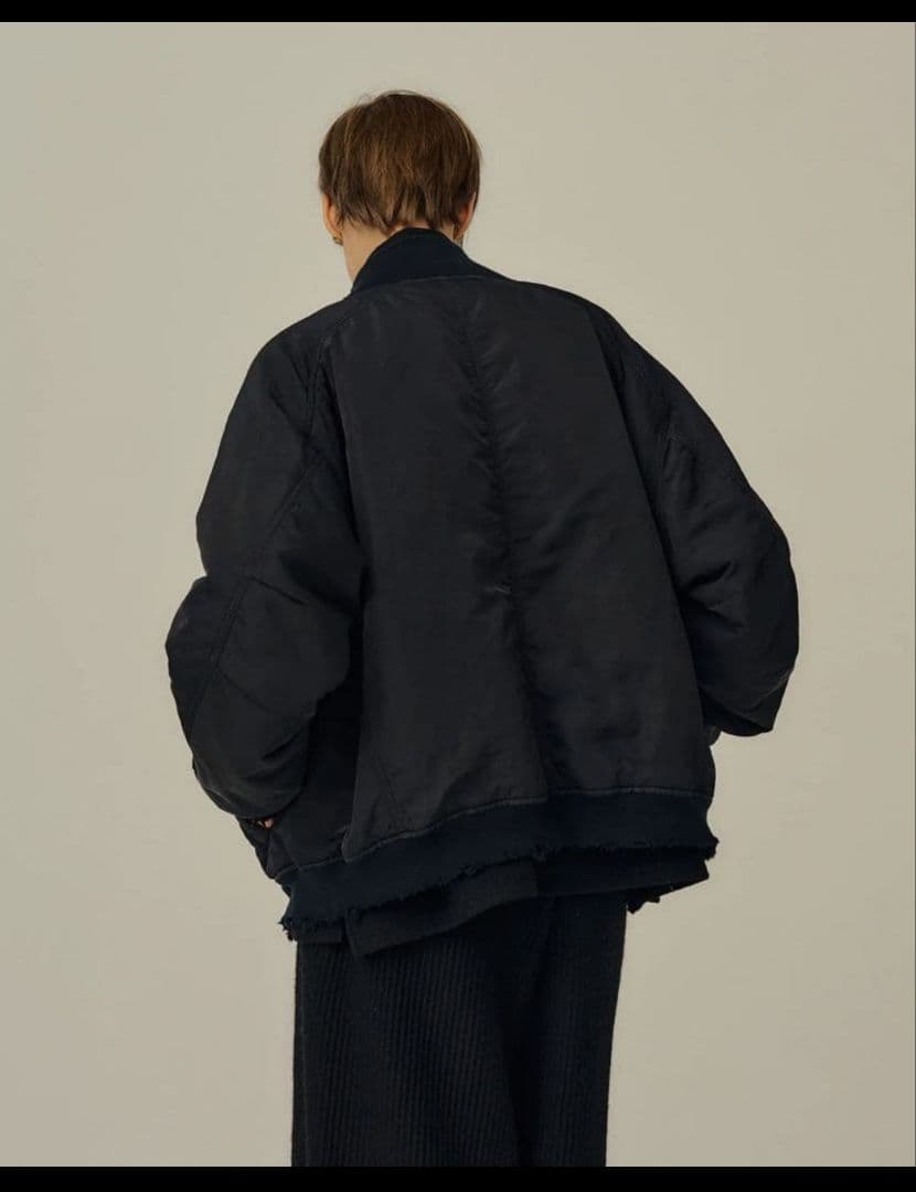 ANCELLM FADED BOMBER JACKET 黒　アンセルム25ss