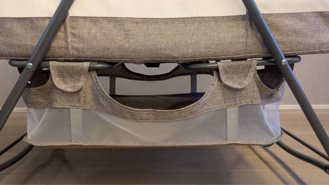 【即日発送可】簡易ベビーベッド 移動式 折りたたみ 蚊帳 荷物入れ 収納バッグ