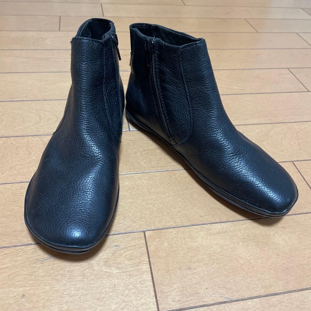 カンペール ブラック ジッパーブーツ38