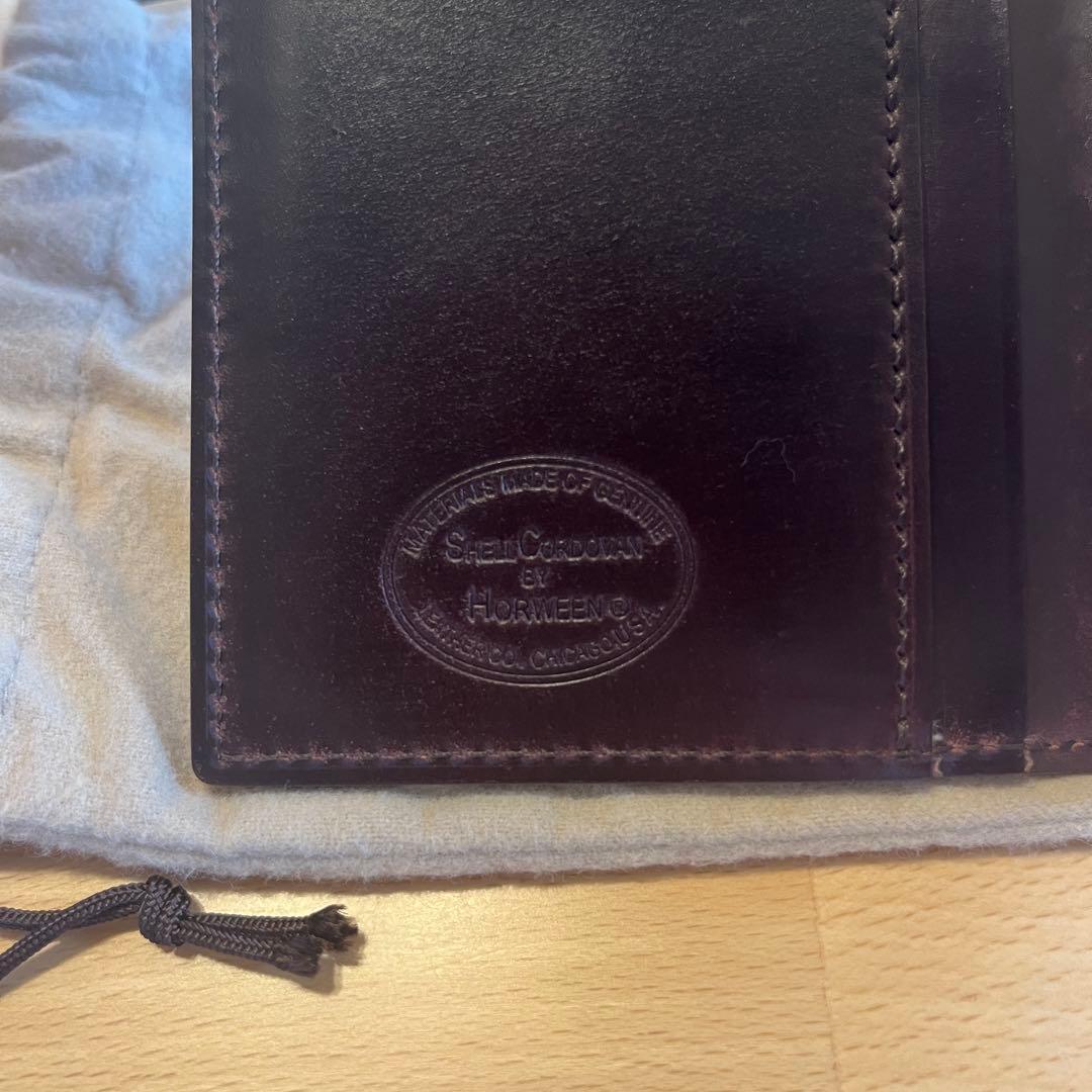 GANZO ガンゾ シェルコードバン2 純札入れ バーガンディ 57127 美品