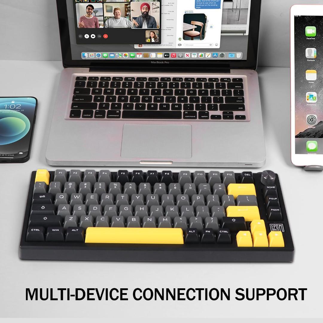 80キー メカニカルゲーミングキーボード 75 ホットスワップ 3接続モード