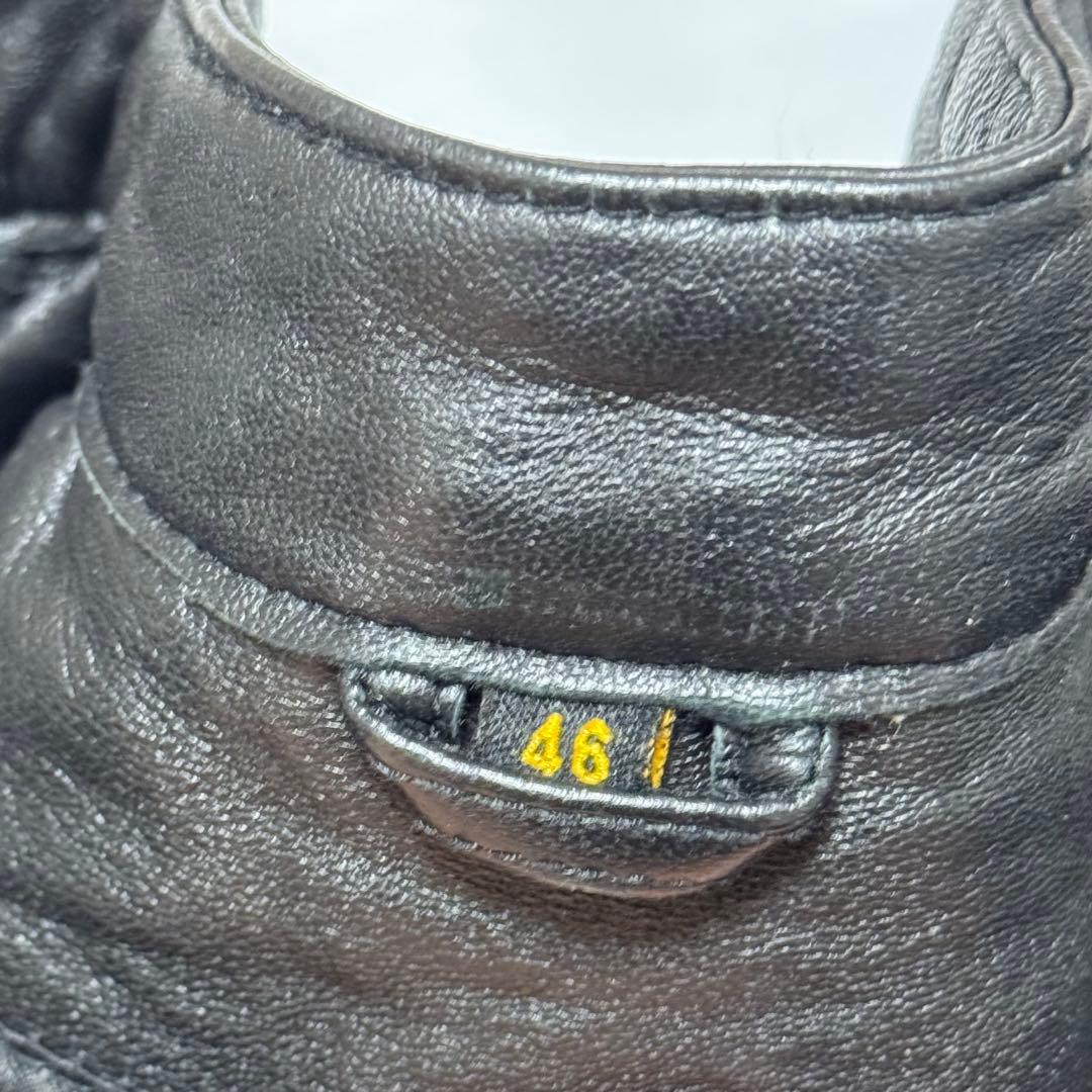 レニウム RHENIUM シングル　ライダースジャケット　羊革　46　ブラック