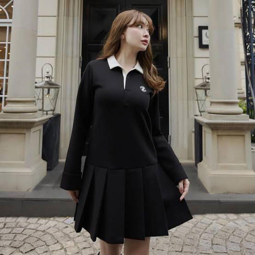 ワンピース Herlipto Polo Pleated Mini Dress