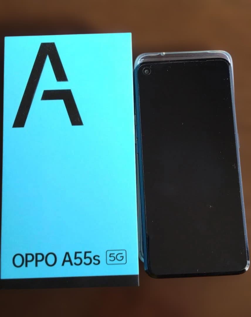OPPO A55s 5G ブラック 本体 ソフトケース