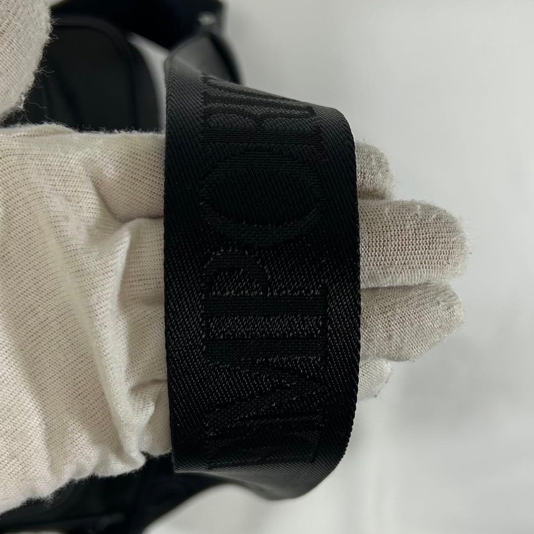 【極美品】エンポリオアルマーニ イーグルロゴ ショルダーバッグ ナイロン 黒