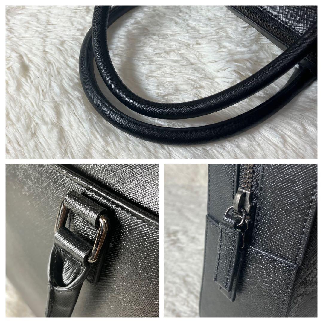 ほぼ未使用 サヴィルロー ビジネスバッグ インナーバッグ レザー 本革 ブラック