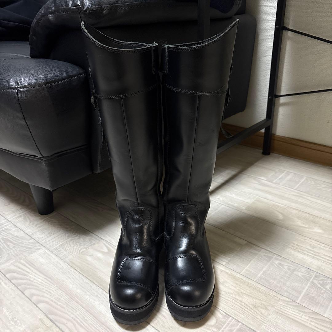 ワイルドウィング 厚底 ピーコック 本革 バイクブーツ