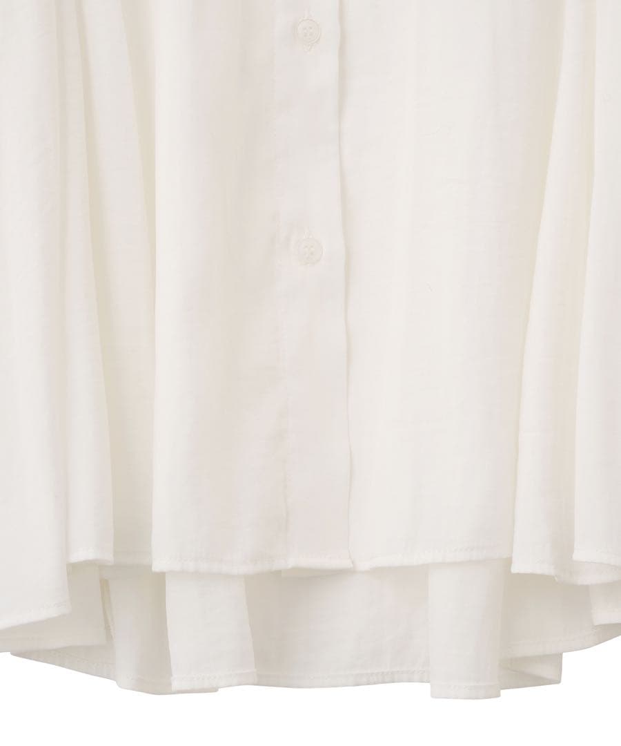 新品タグ付き ココディール パールモチーフペプラムシャツ ホワイト 25AW