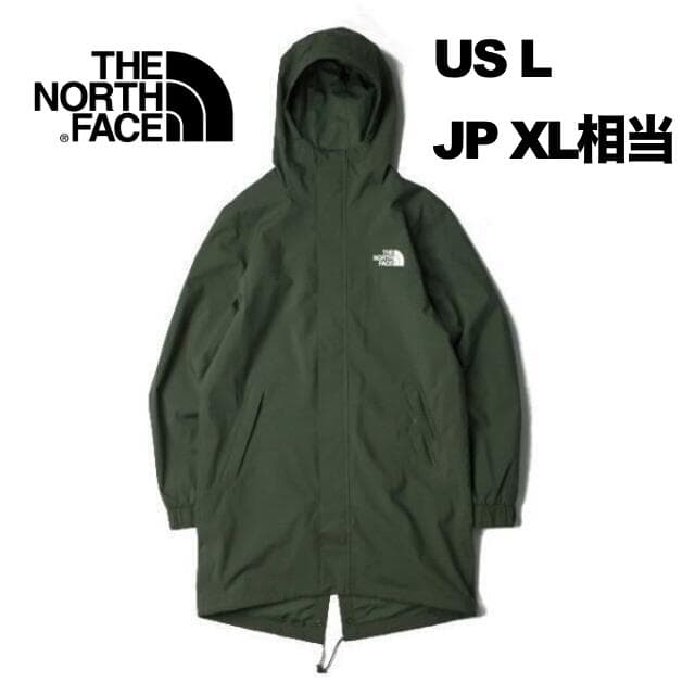 ザノースフェイス防水透湿トレンチコート US L(JP XL相当)緑