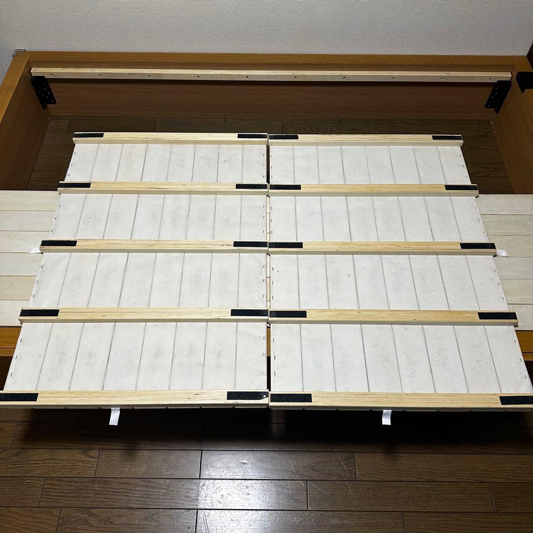 【廃盤品】無印良品 収納ベッド セミダブル オーク材 ※ 直接引渡しも可能