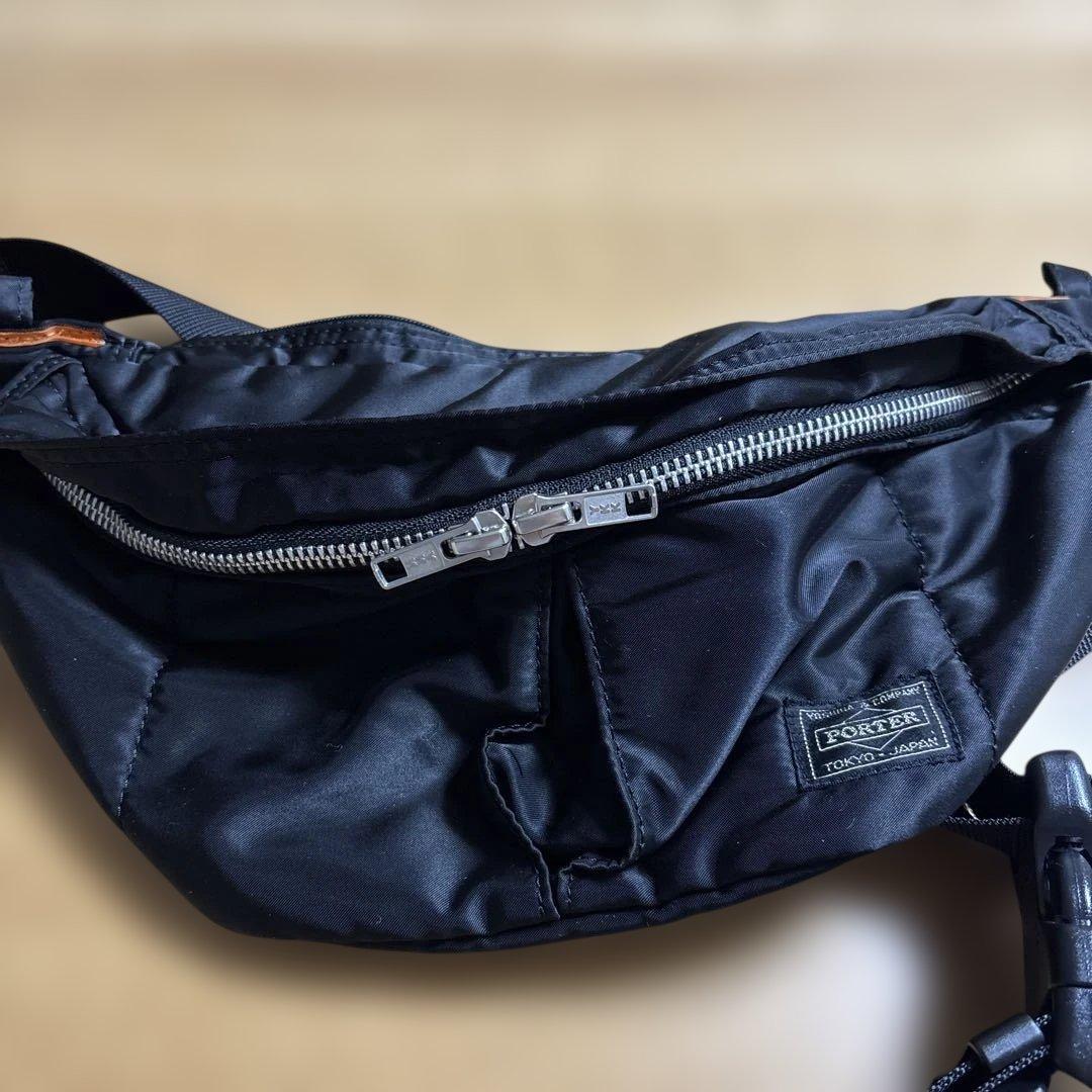 【美品】PORTERタンカー　ウェストバッグ　ブラック