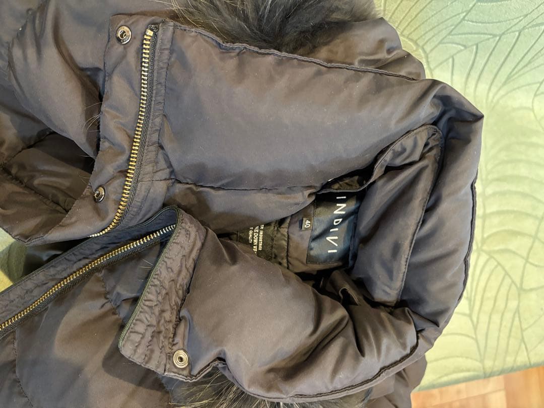 INDIVIインディヴィ★ショートダウンジャケット★ブラック40