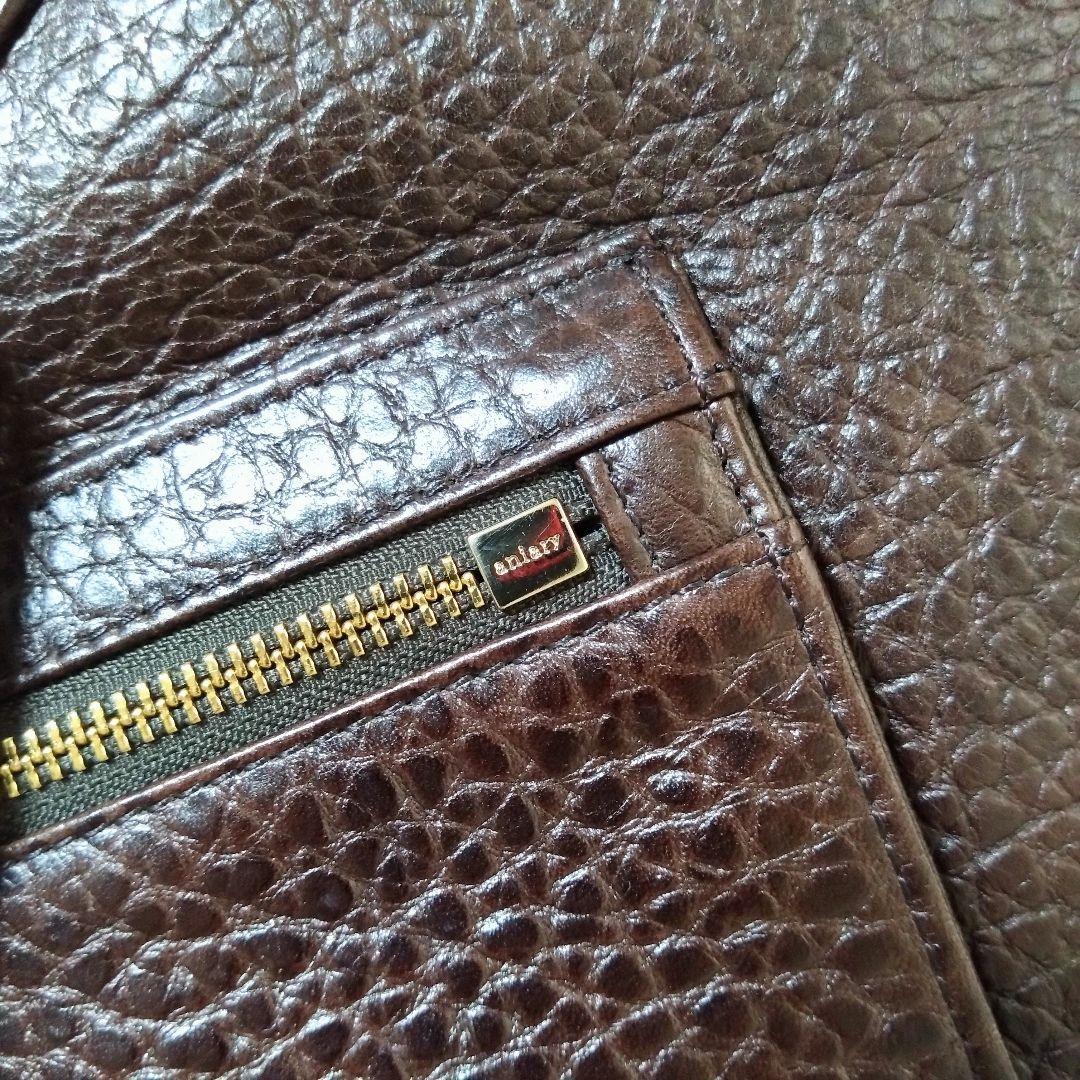 ✨美品アニアリ ダークブラウン レザートートバッグ ビジネス クロコ