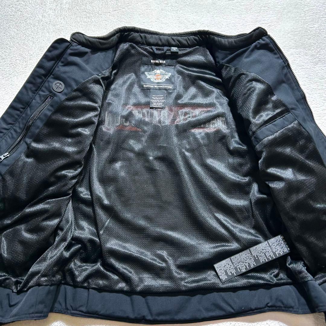 【HARLEY-DAVIDSON】 ライダースジャケット XL 刺繍ロゴ