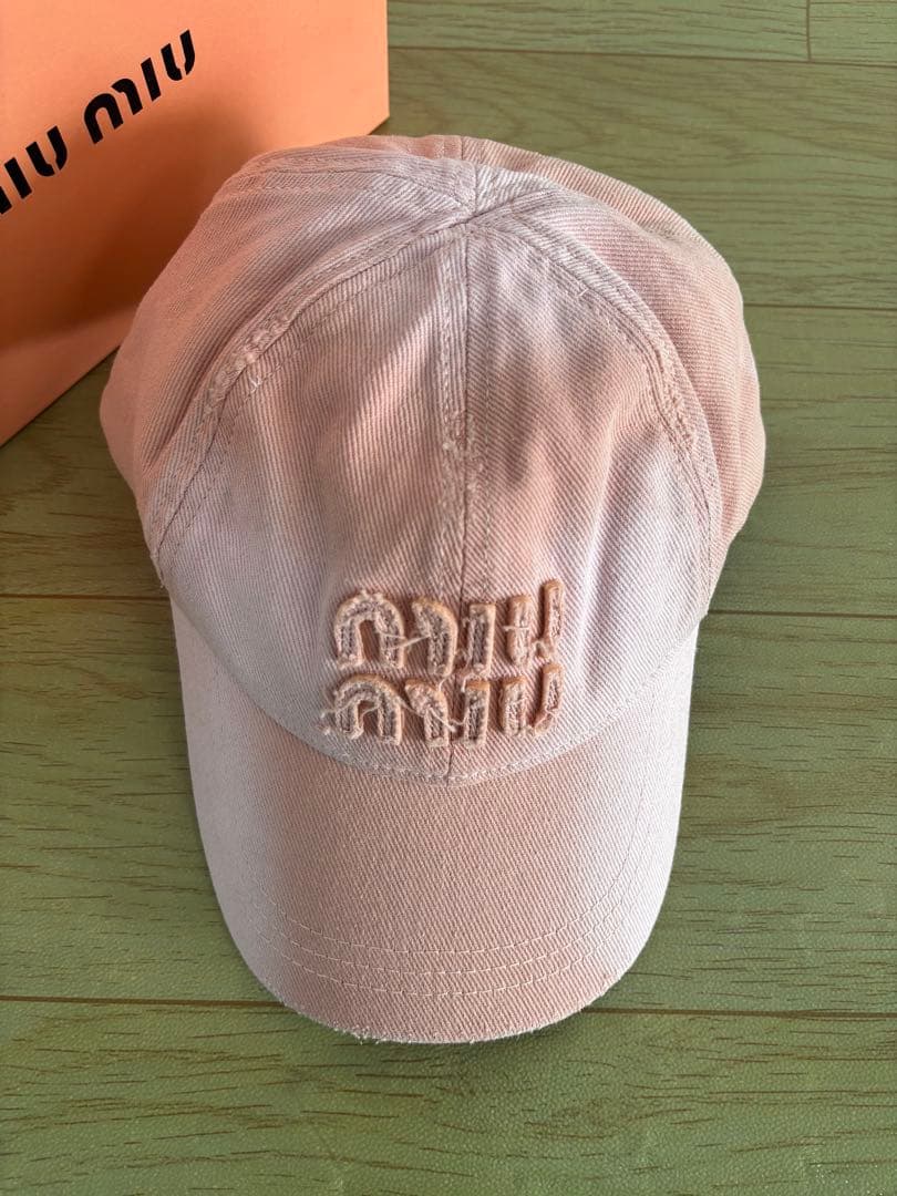 レディース ミュウミュウ ベースボールキャップ/ピンク