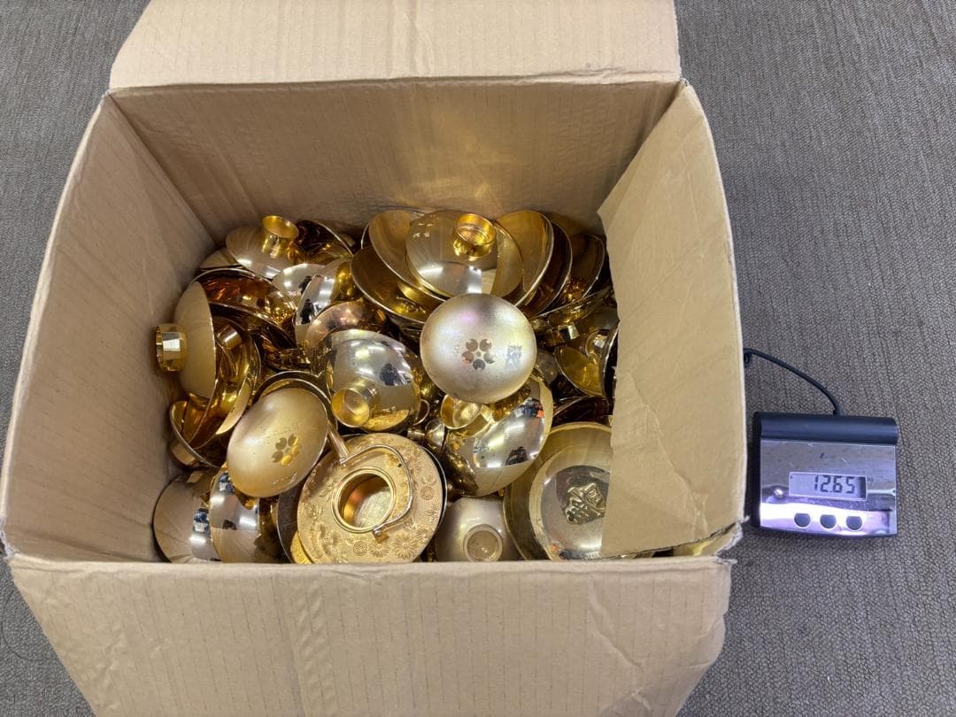 【ジャンク品】金杯まとめ売り 24KGP 金メッキ 総重量約12.65kg