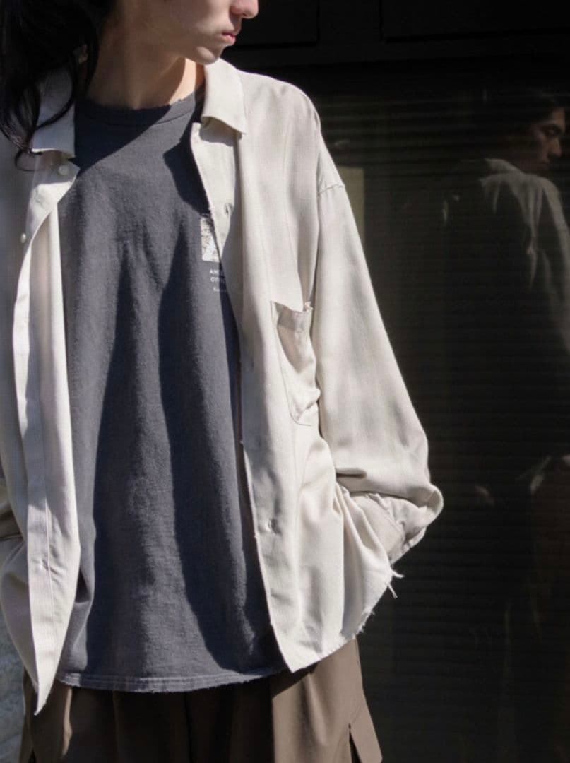 ANCELLM OMBRECHECK SHIRT ピンク サイズ2 25SS