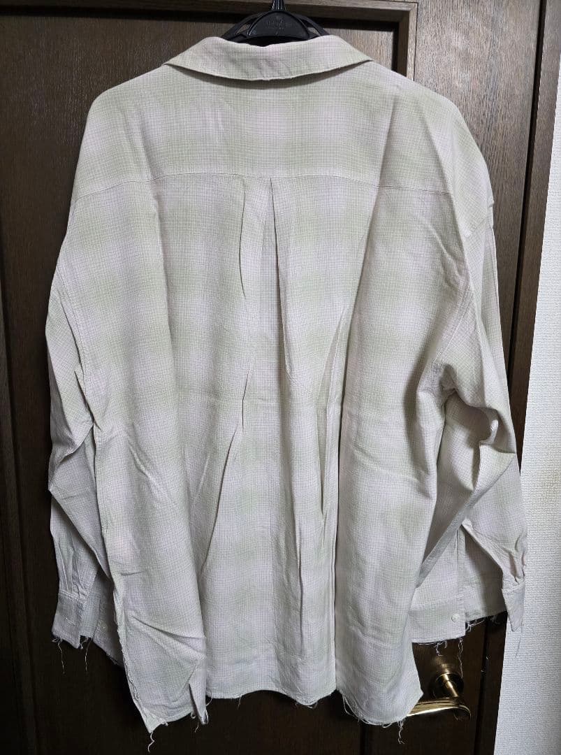 ANCELLM OMBRECHECK SHIRT ピンク サイズ2 25SS