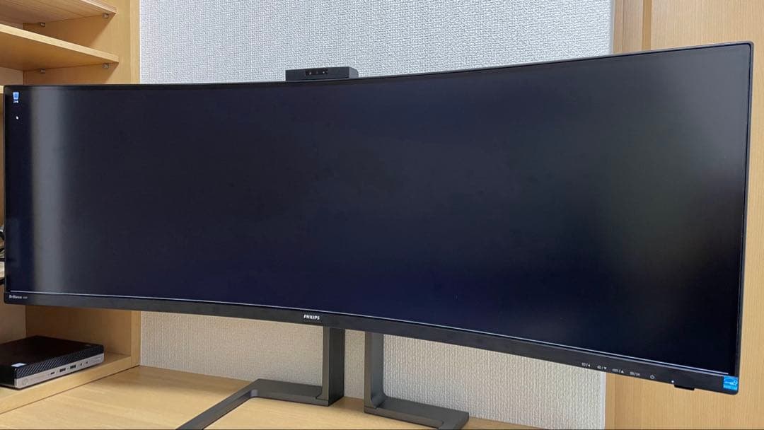 PHILIPS ワイド曲面モニター 湾曲439P9H1 本体、電源ケーブル