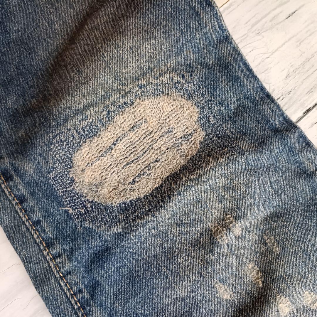 未使用級 レア ポロラルフローレン リペア加工 デニムパンツ タグ付き ジーンズ