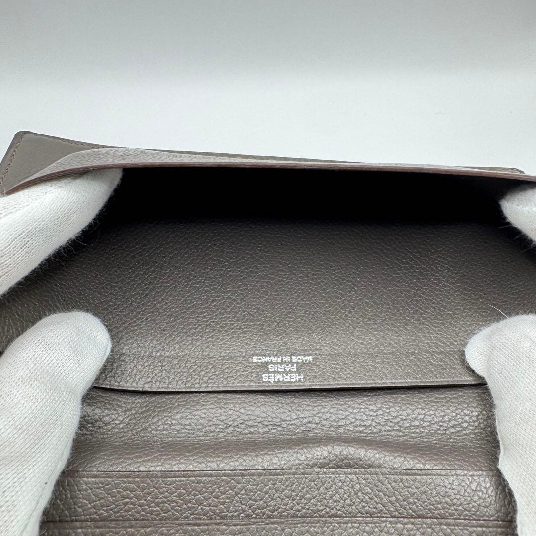 ★S級極美品★エルメス 長財布 フレミング 札入れ MC2 エトゥープ