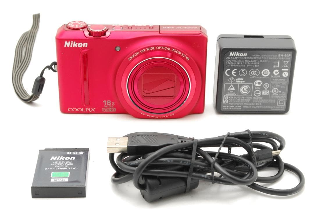 Nikon COOLPIX s9100 赤 ピンク 18倍ズーム 動作確認済