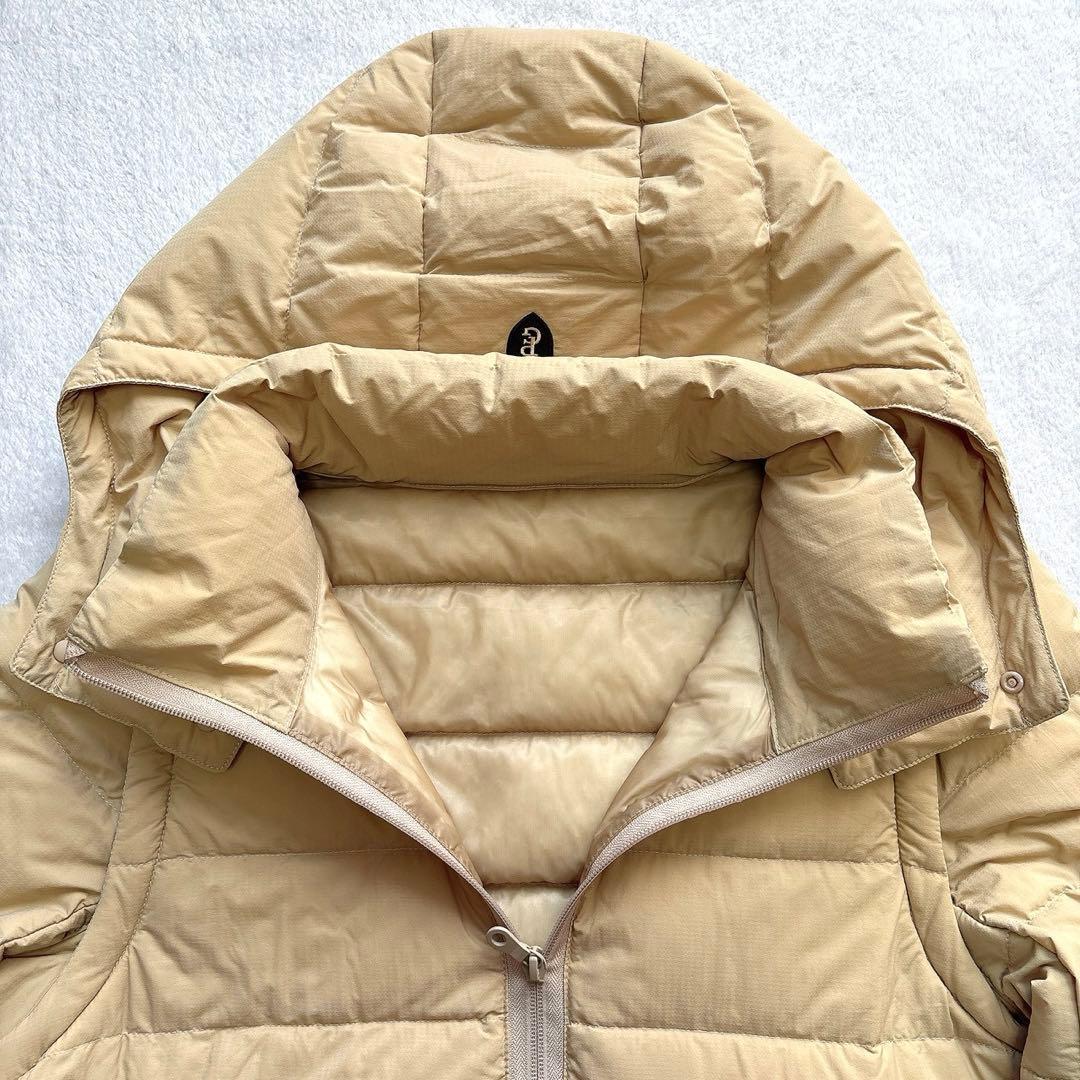 未使用級　現行品　パーリーゲイツ 　ダウン　ジャケット　ベスト　フード　ベージュ