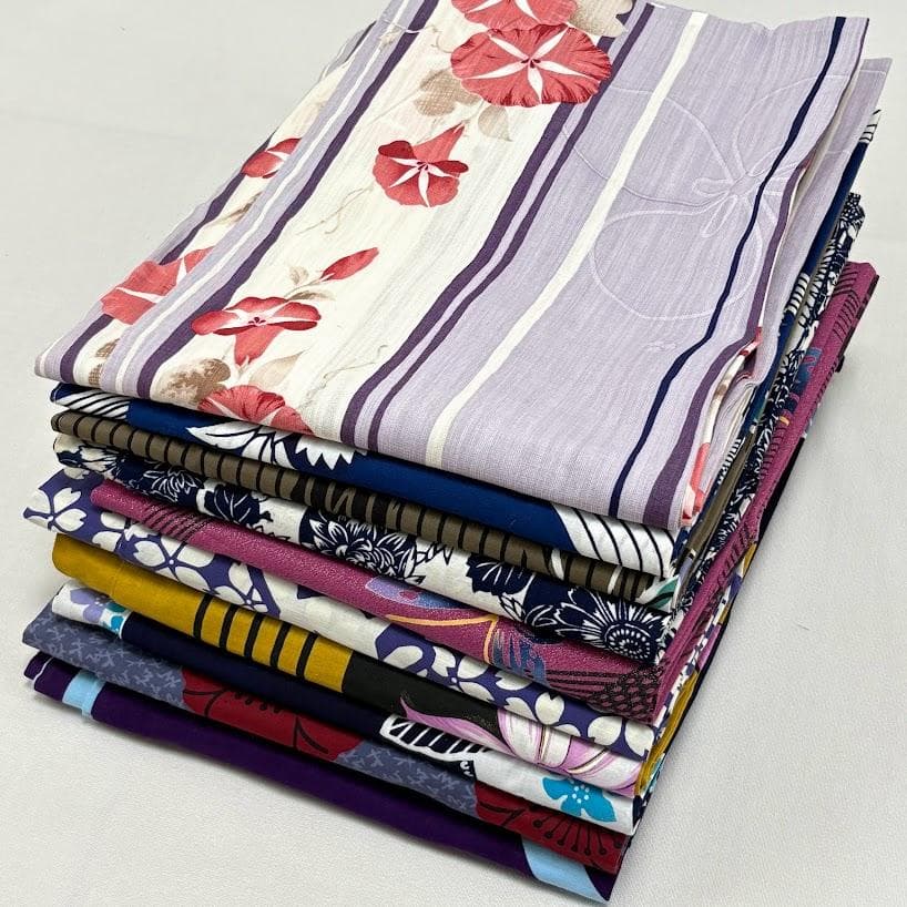 ゆりのはな　浴衣　女物　１０点　まとめ売り　未使用品～少々汚れ有り　綿　F001