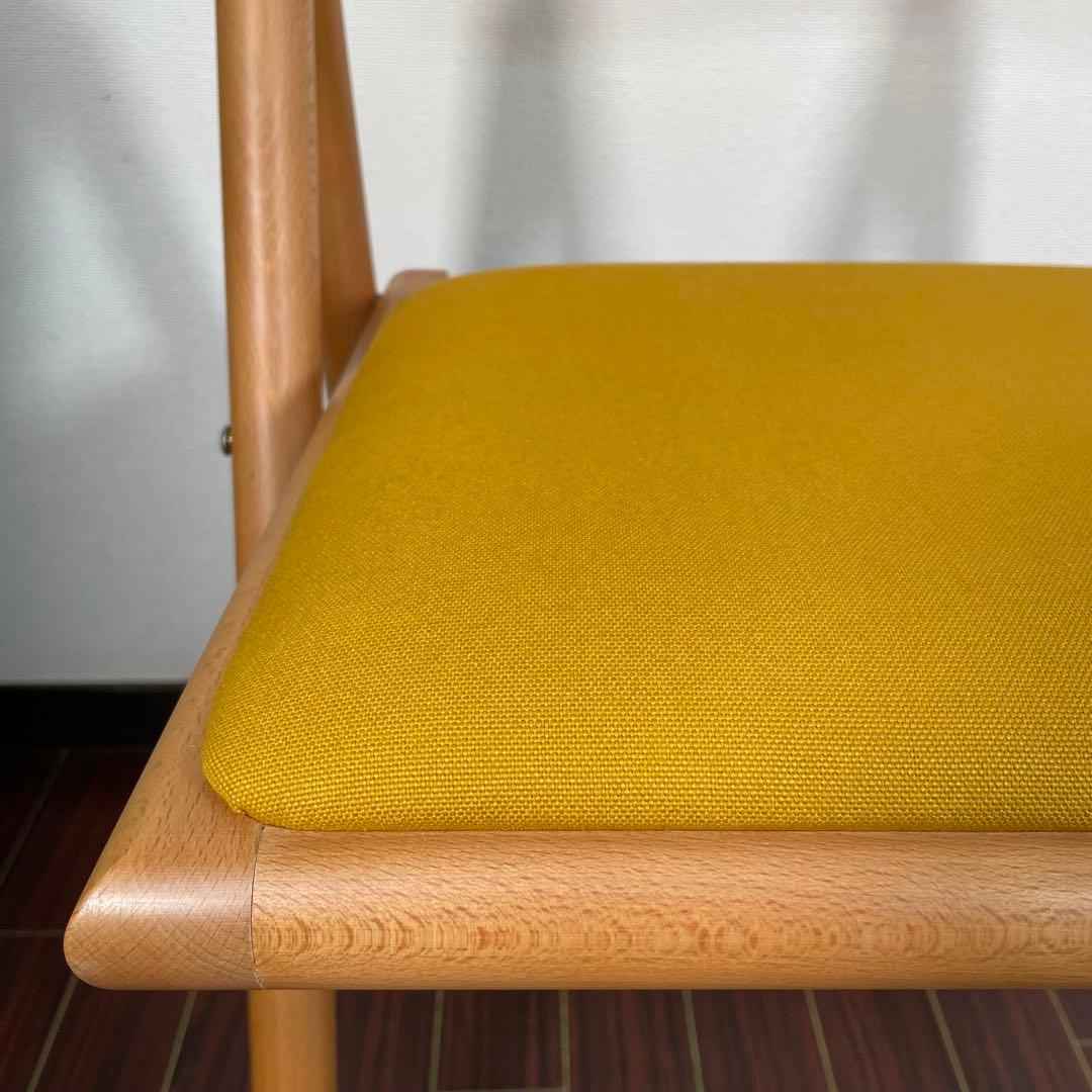 座面張替え済♪ 廃盤人気商品 無印 フォールディングチェア 折り畳みチェア 北欧