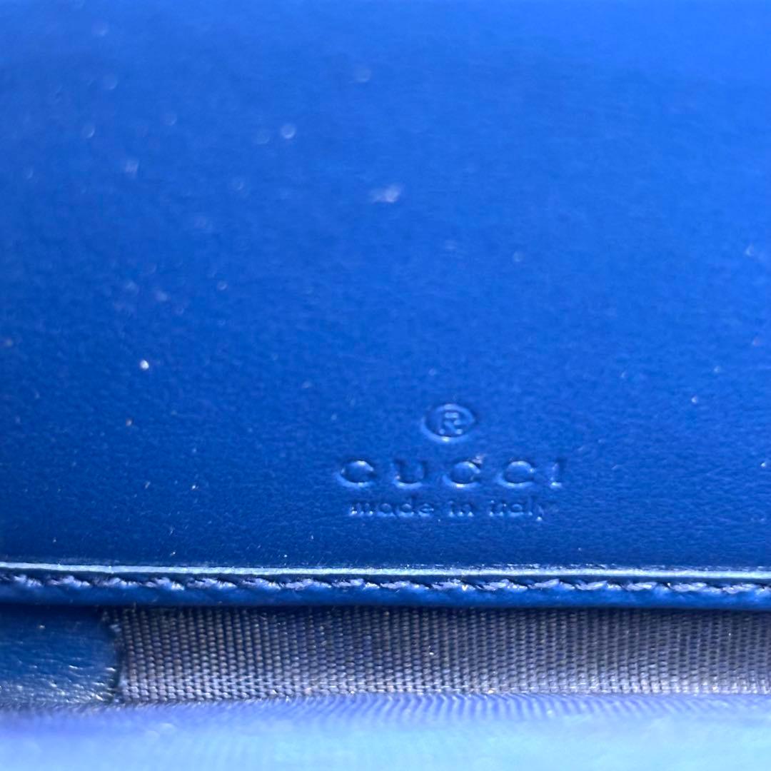 美品 グッチ 長財布 ジャンボGG エンボスロゴ ラウンドファスナー レザー