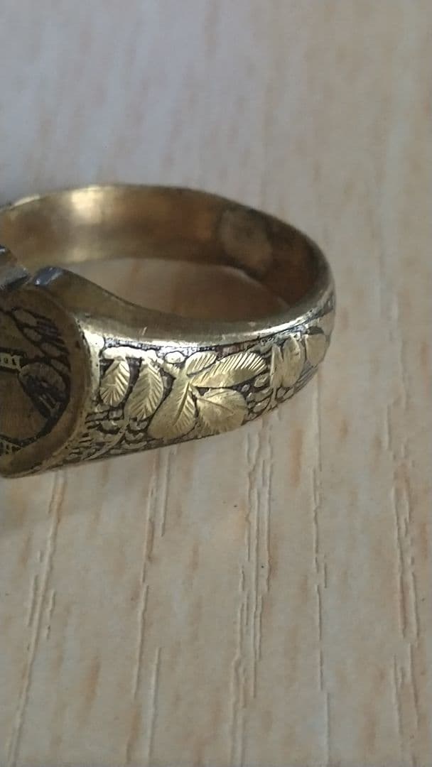 アンティークリング　彫刻　彫金　ヴィクトリアン1900年kanam専用