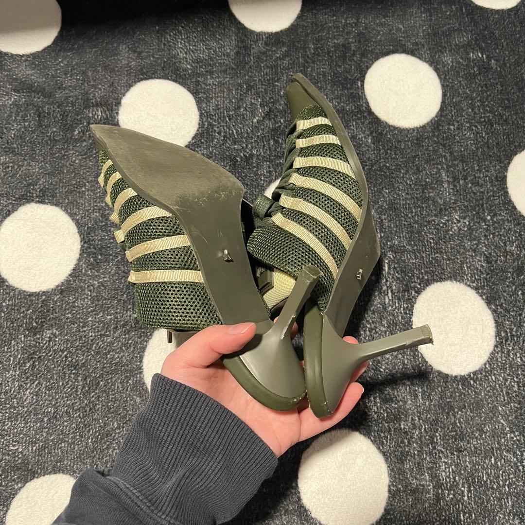 【希少】YELLO スニーカー ミュール サンダル カーキ M