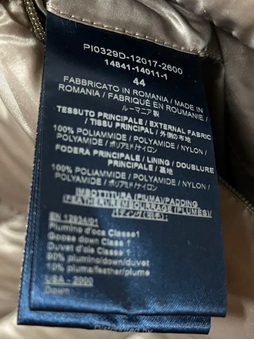 や*ま様 ヘルノ　レディス　フード付きスリムダウンベスト　ロング丈　サイズ44