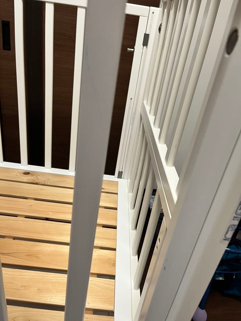 ヤマサキ　 ベビーベッド ハイタイプ　標準サイズ ツーオープン　ホワイト