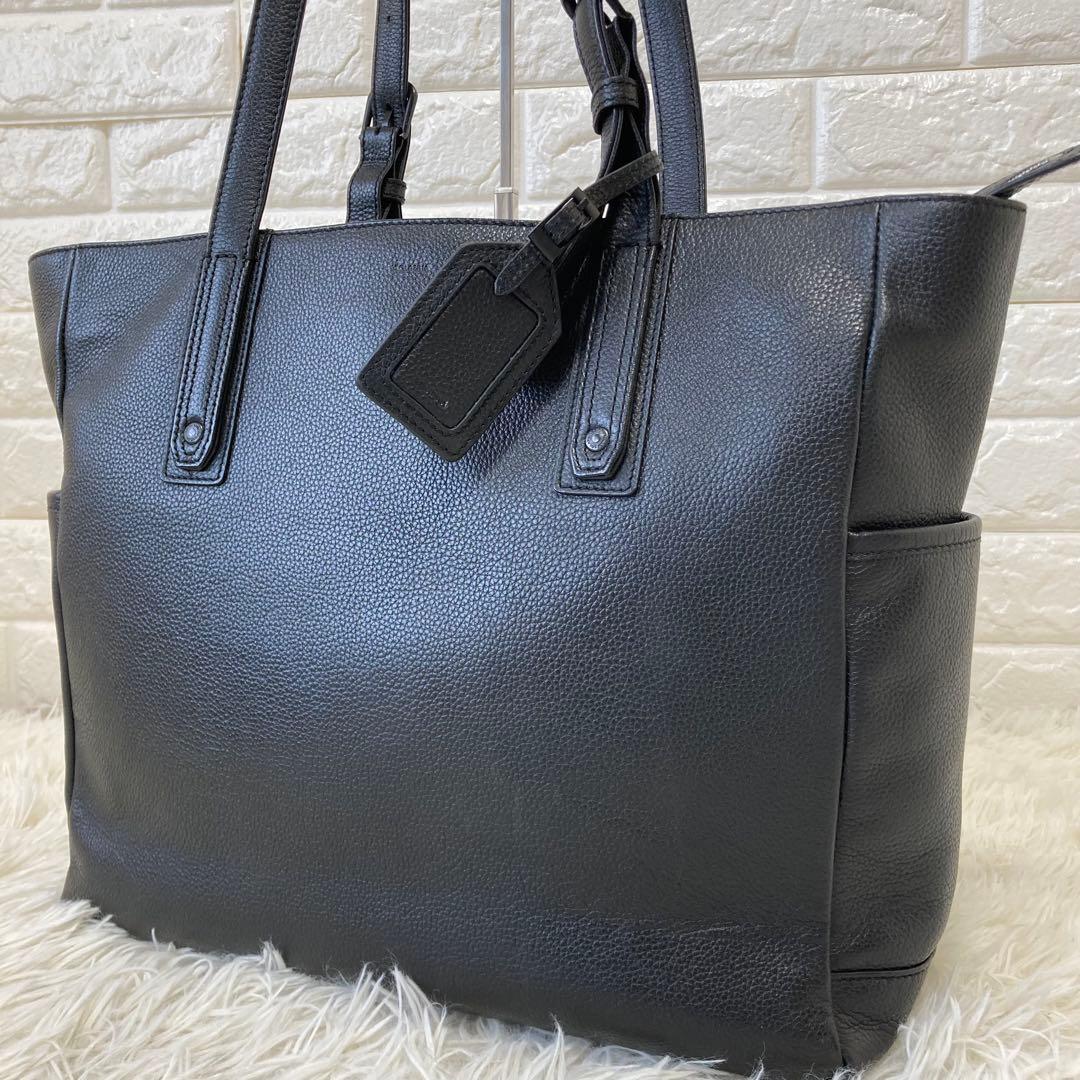 SOLATINA✨ビジネストート　レザー　ハンドル調節可　A4PC収納可　メンズ