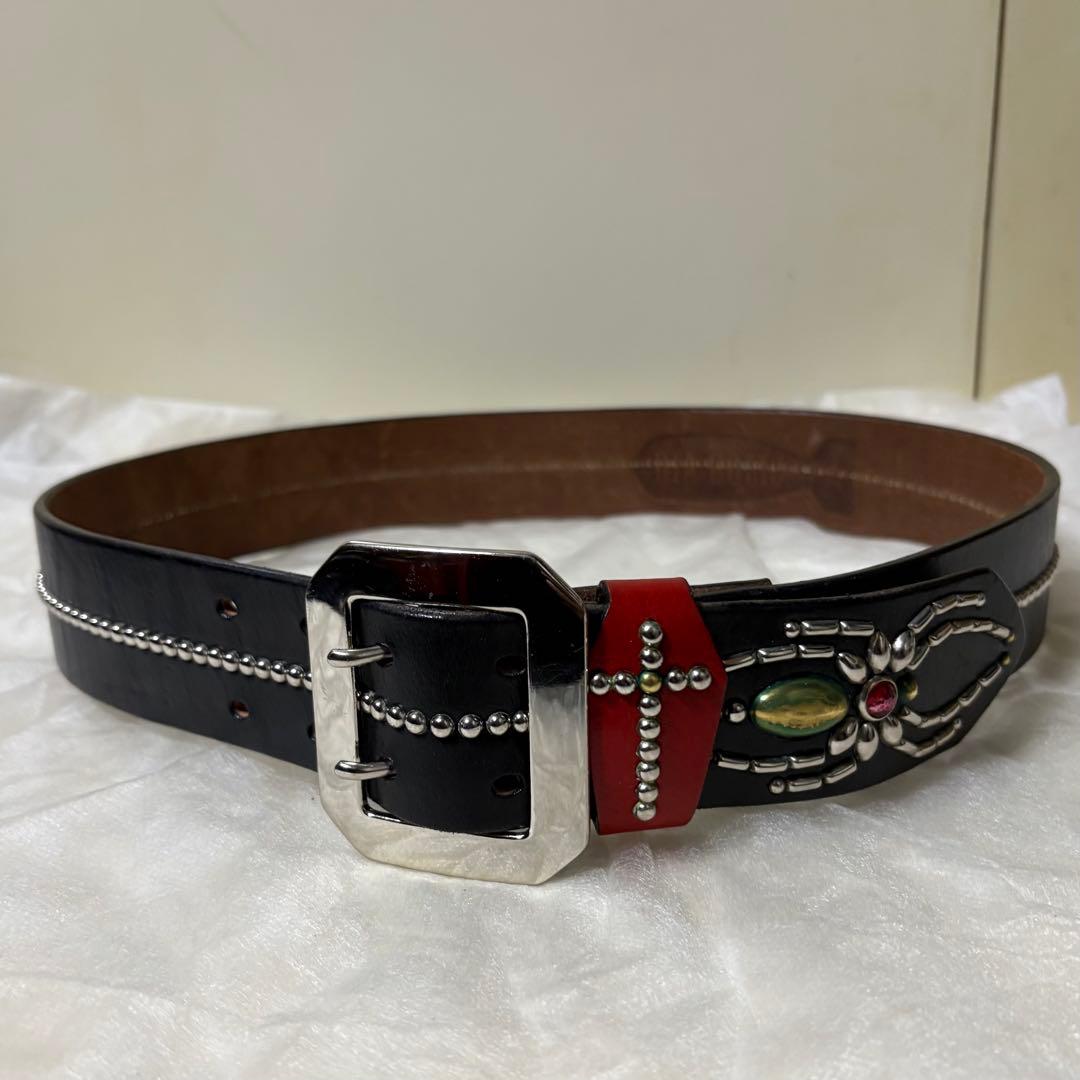 DIABOLIC スタッズベルト　スパイダー　レザー