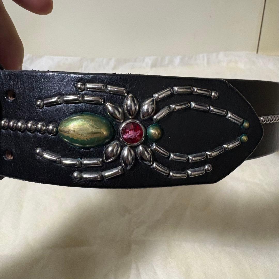 DIABOLIC スタッズベルト　スパイダー　レザー