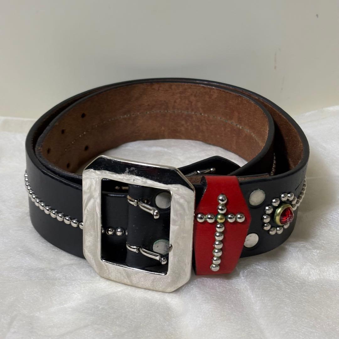 DIABOLIC スタッズベルト　スパイダー　レザー