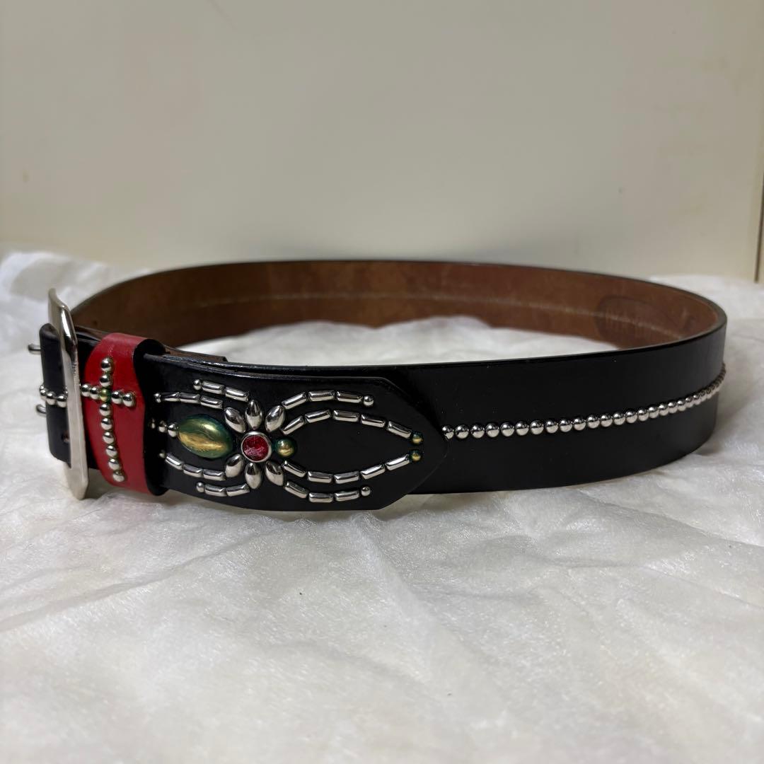 DIABOLIC スタッズベルト　スパイダー　レザー