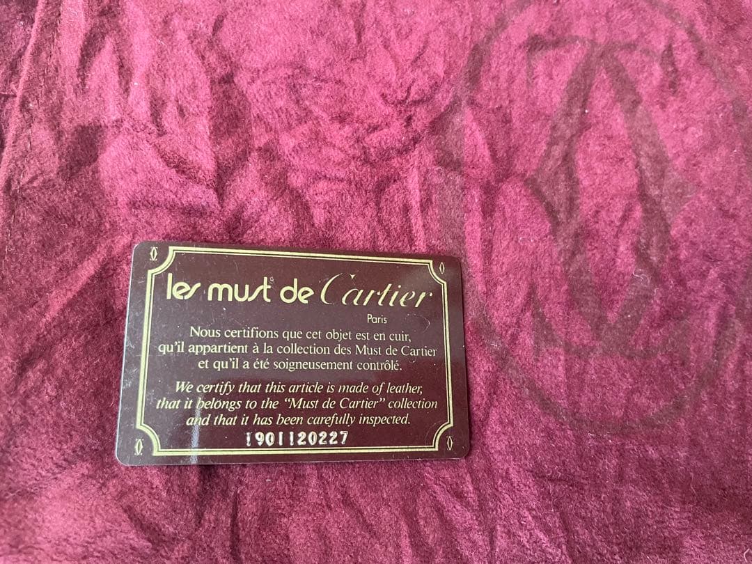 美品 カルティエ トートバッグ A4収納可 ボルドー