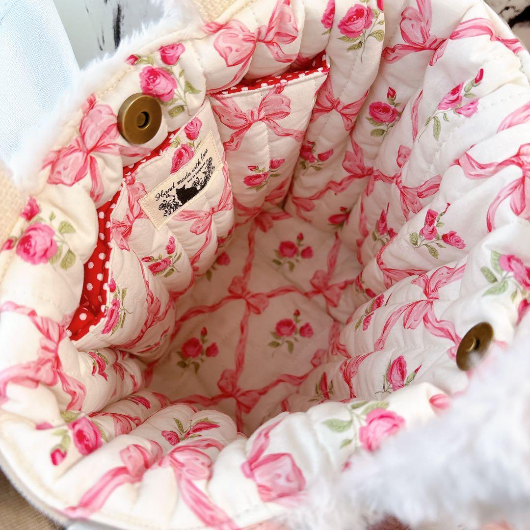 ☆*☆様 コヤンイサムチョン　バック　ふわふわファー　ルミちゃん　ピンク×アイボ