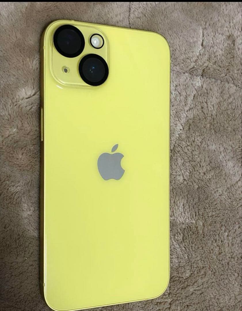 Apple iPhone 14 本体 イエロー128GB付属品と保護フィルム付き