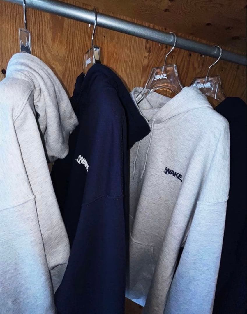 106　wake グレーネイビー　パーカーセット