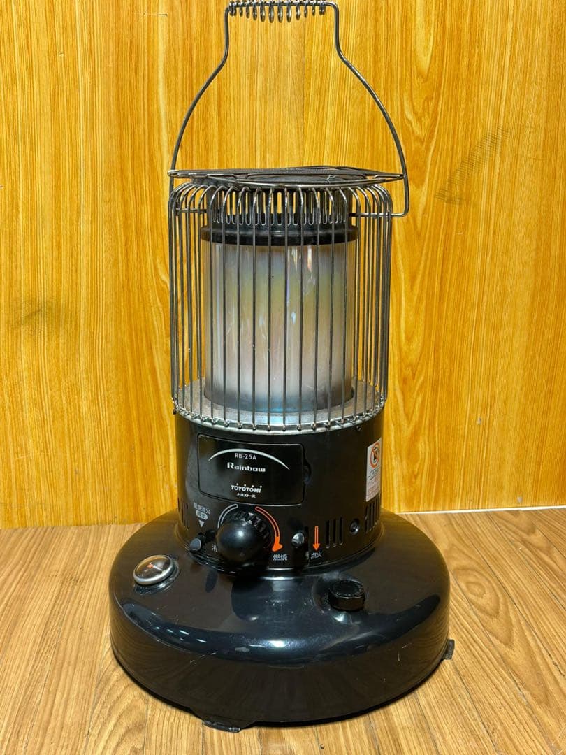 TOYOTOMI Rainbow RB-25A 石油ストーブ 黒 安全ガード付き