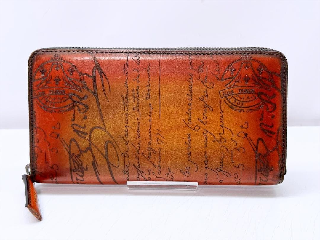 美品　ベルルッティ　イタウバ　スクリットレザー　ロングジップウォレット　長財布