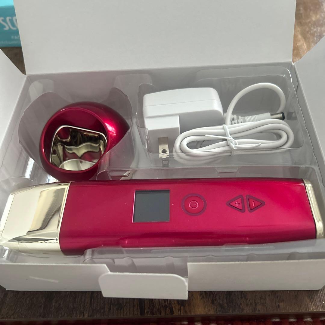 美顔器 ピンク 超音波洗浄機能付き