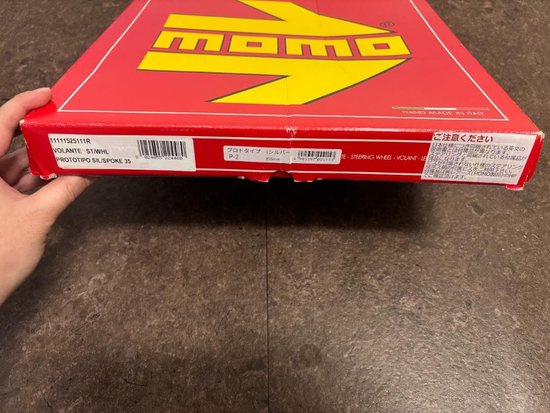 【正規品・ホーン×３個付き】MOMO ステアリング プロトタイプ 350㎜