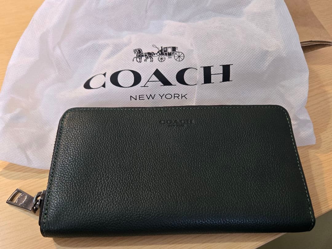 COACH ダークグリーン 長財布