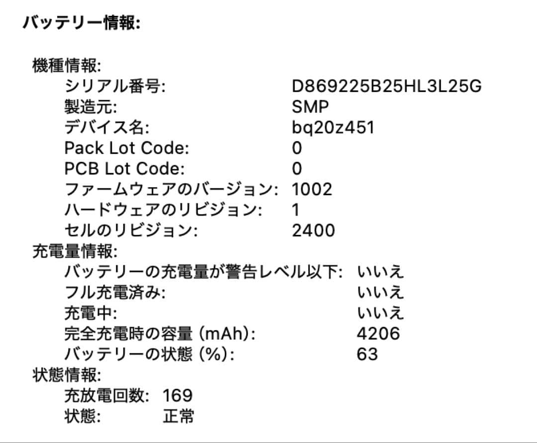 MacBook Pro 13インチ 2019年 スペースグレイ