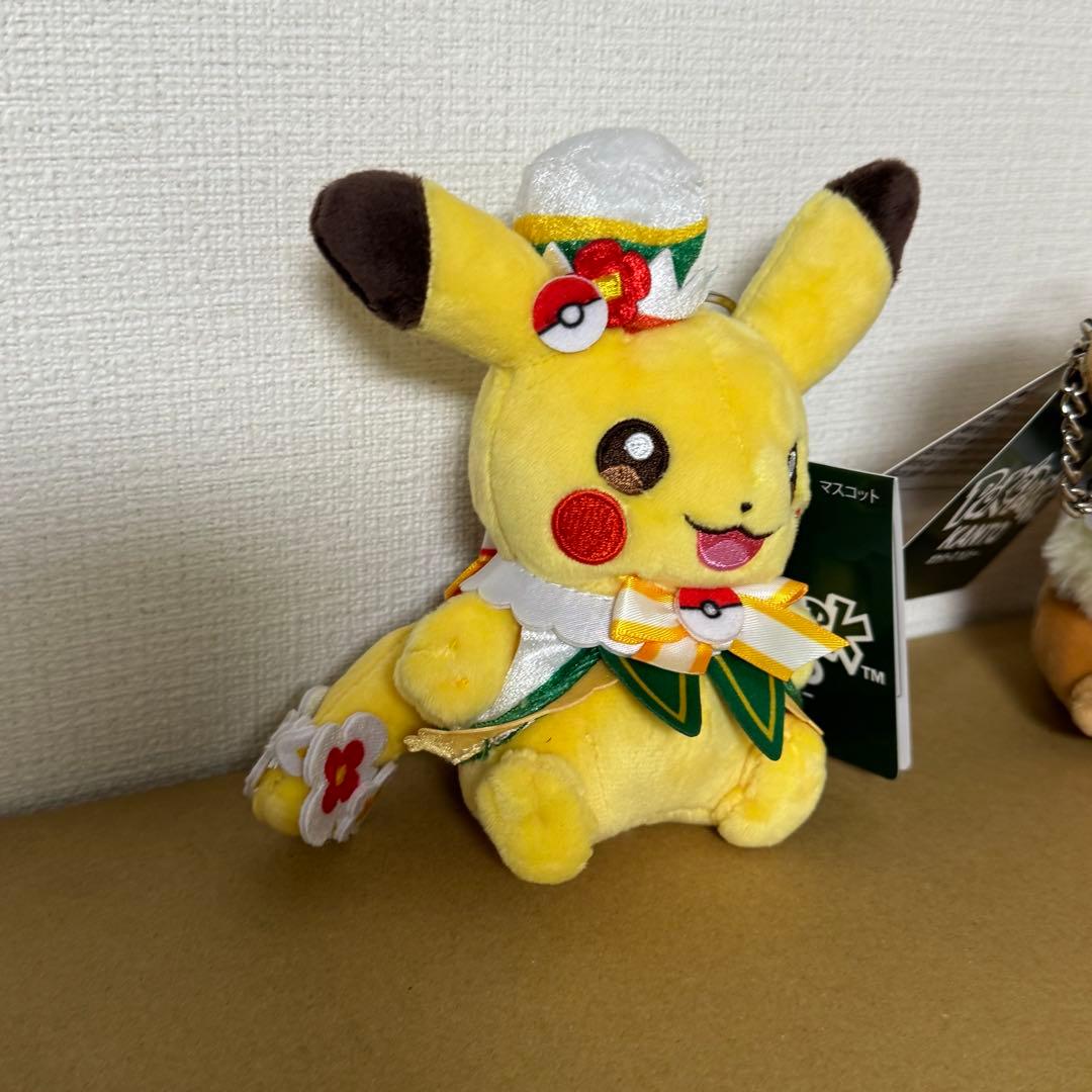 ポケパークカントー カーニバル衣装 ピカチュウ イーブイ マスコット 2個セット